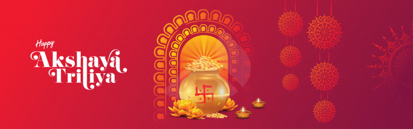 Happy Akshaya Tritiya Header Banner Template
