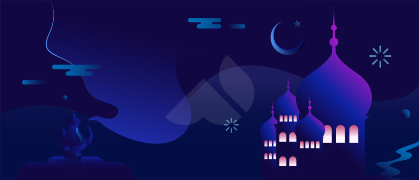 Ramadan Mubarak Banner Background Design Template