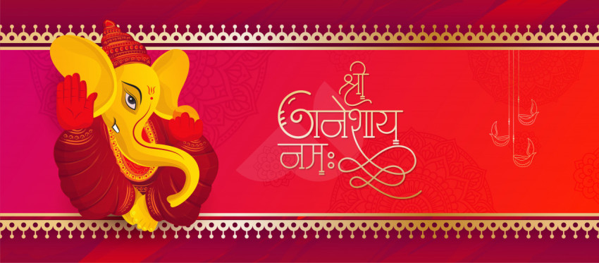 Ganesh Chaturthi Cover Banner Template