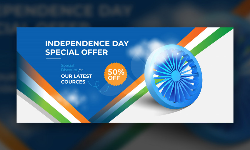 Indian Independence Day Offer Cover Banner Background Template