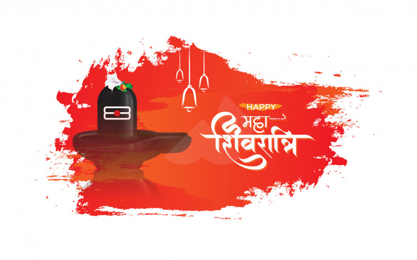 Happy Maha Shivratri Sticker Design Template