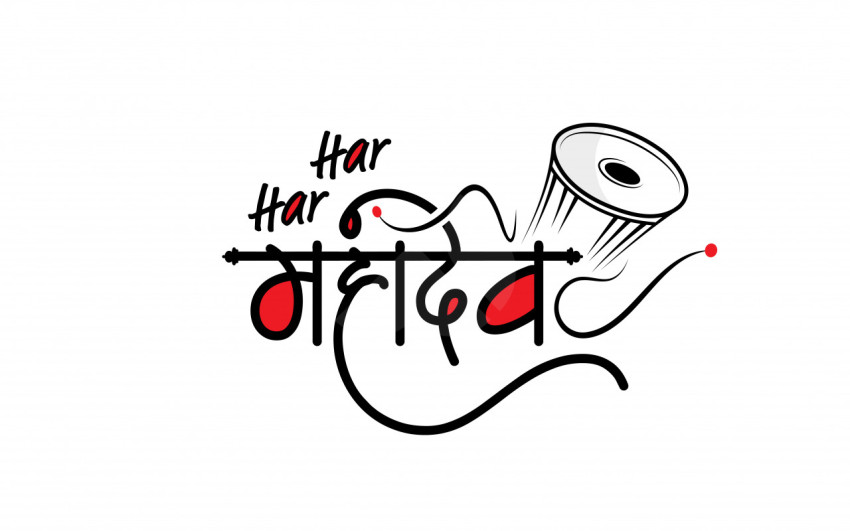 Har Har Mahadev Text Typography