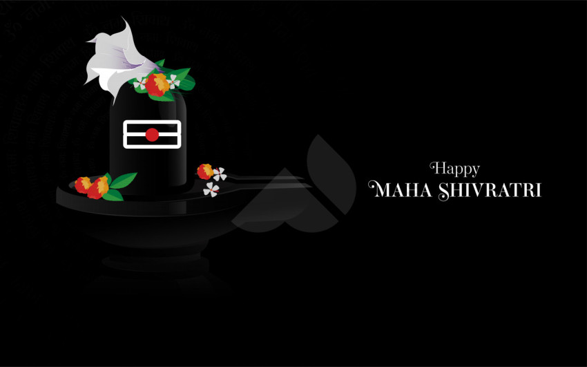 Happy Maha Shivratri Dark Greeting Template
