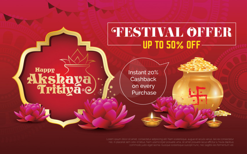 Akshaya Tritiya Offer Background Template