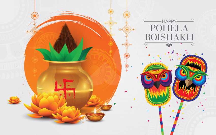 Bengali New Year Pohela Boishakh Greeting Background