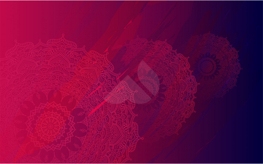 Ethnic Round Ornamental Floral Design Background