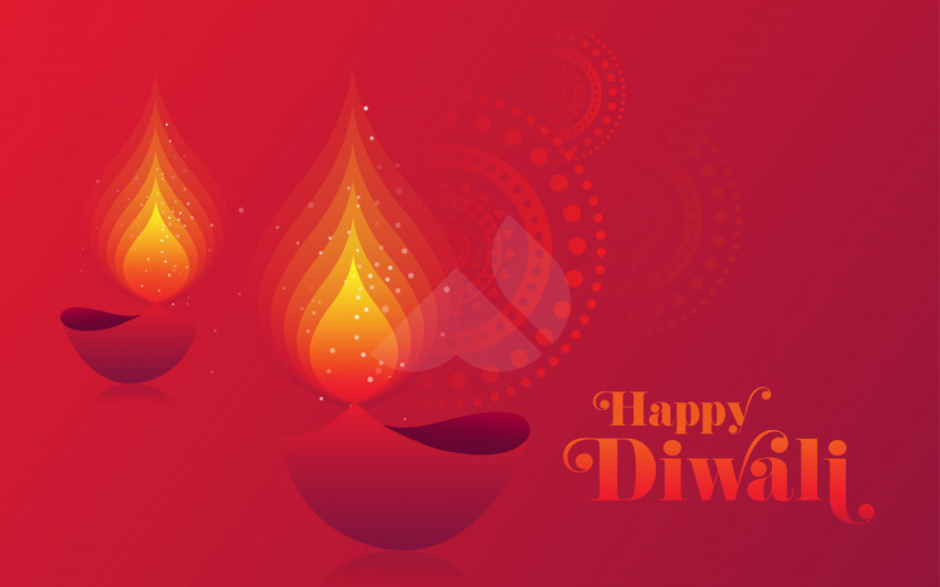Happy Diwali Background Vector Design Template
