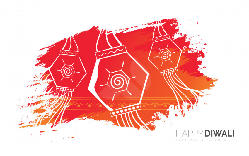 Diwali Festival Abstract Greeting Background Template