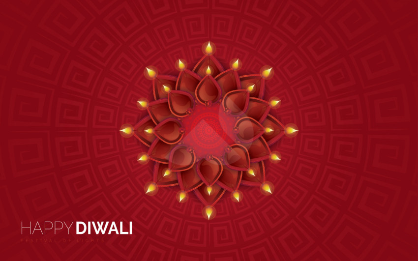 Diwali Wishes Background Design Template