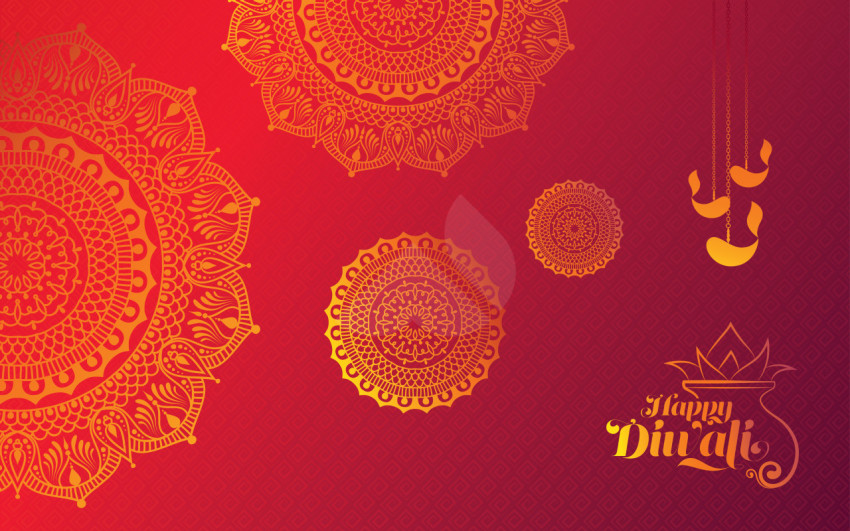 Happy Diwali Festival Greeting Background