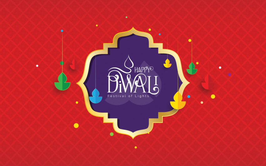 Happy Diwali Festival Greeting Background