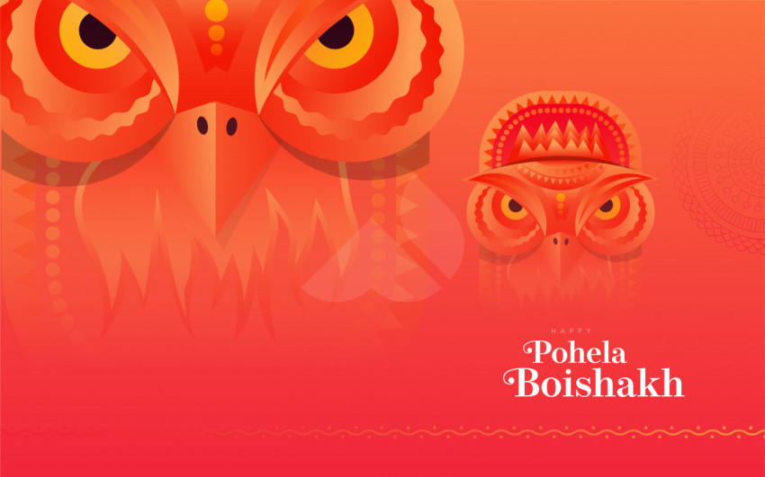 Happy Pohila Boishakh Wishes Background Template