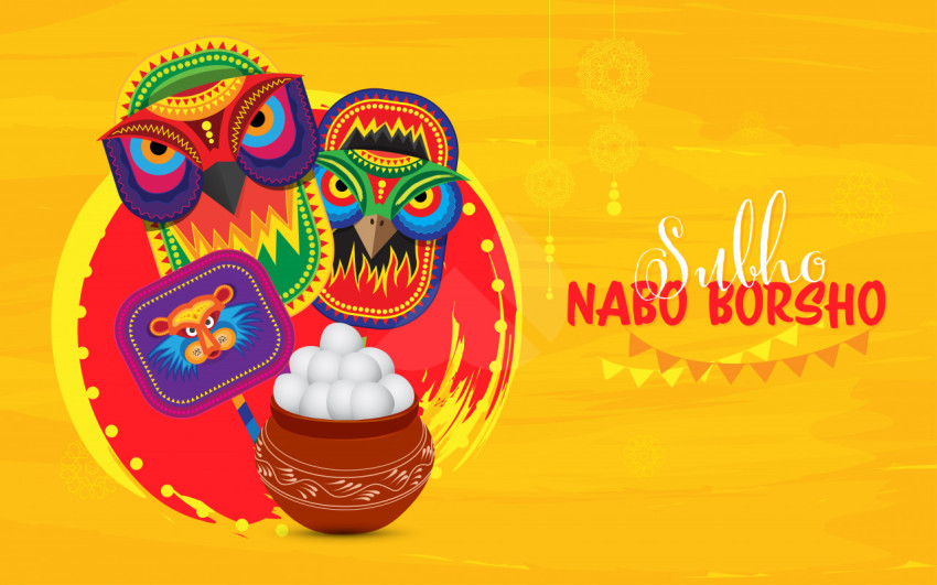 Shubho Noboborsho Wishes Background Template