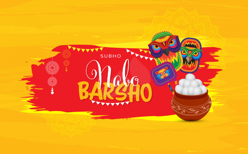 Shubho Noboborsho Wishes Background Template