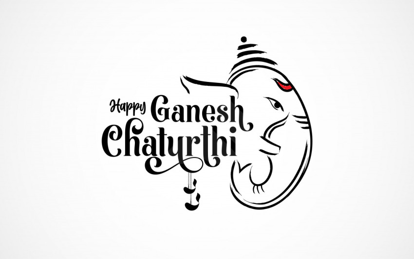 Happy ganesh chaturthi indian festival celebration background vector Illustration