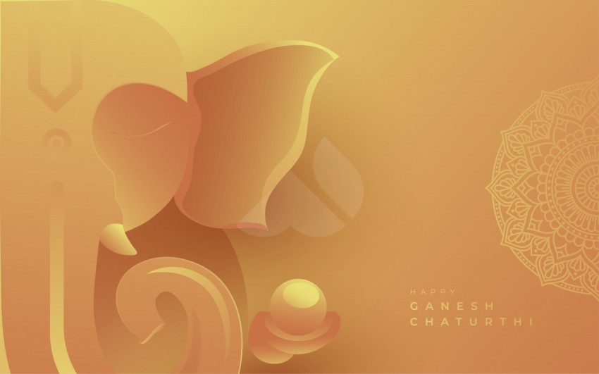 Happy Ganesh Chaturthi Greeting Background
