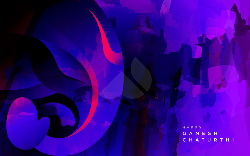 Happy Ganesh Chaturthi Template with Lord Ganesha Art Illustration