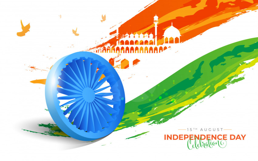 Indian Independence Day Greeting Background Template