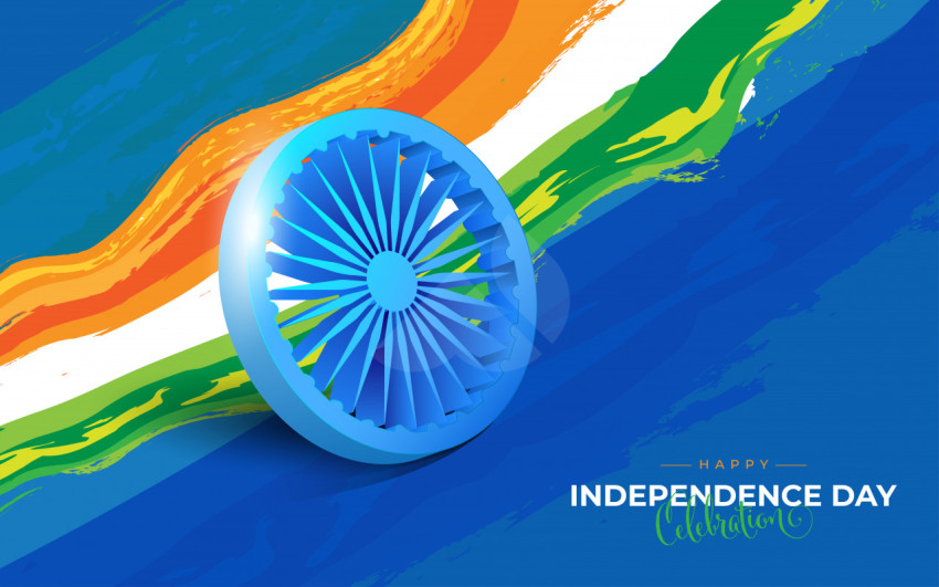 Indian Independence Day Greeting Background Template