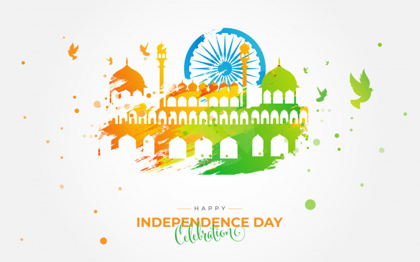Indian Independence Day Greeting Background Template