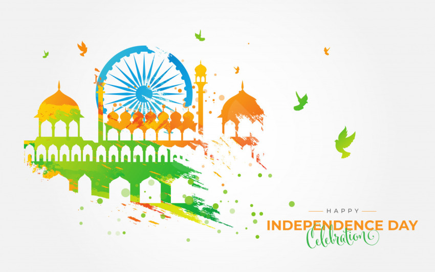Indian Independence Day Greeting Background Template