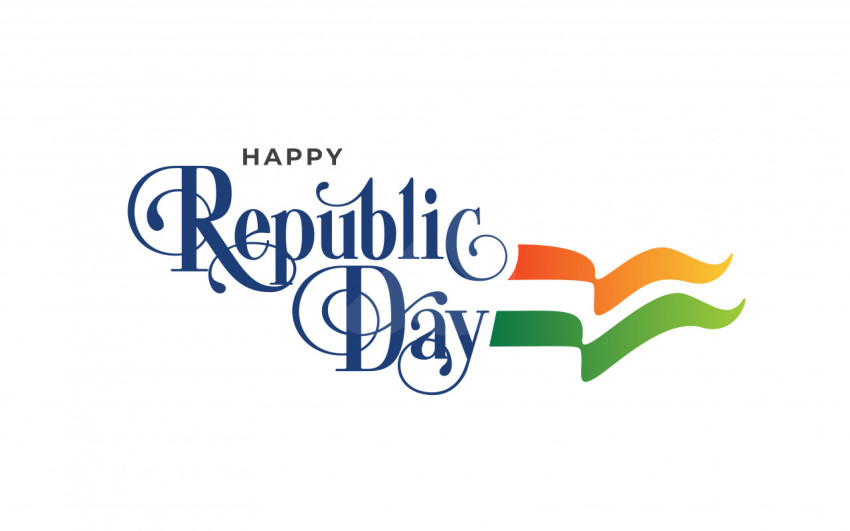 74th Indian Happy Republic Day Typography Design Template