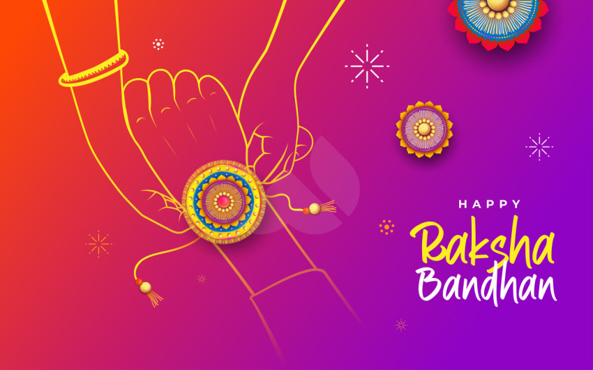 Happy Raksha Bandhan Banner Template