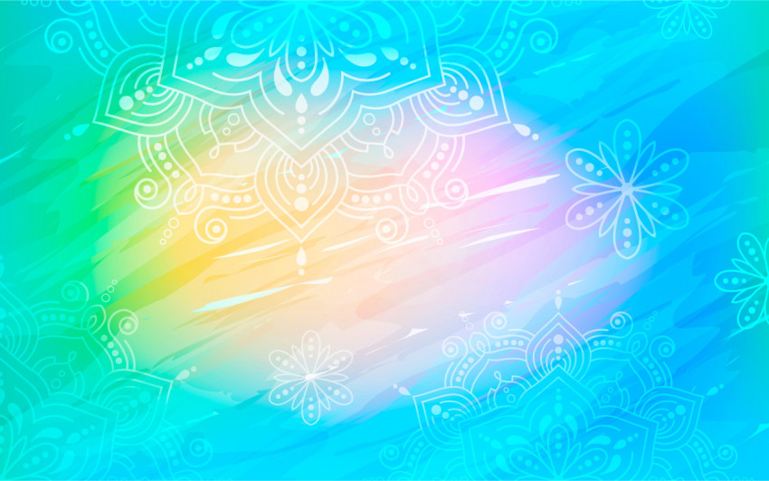 Abstract Ethnic Ornamental Floral Background Template