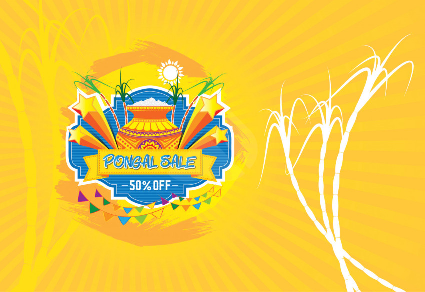 Pongal Sale Background Template Design