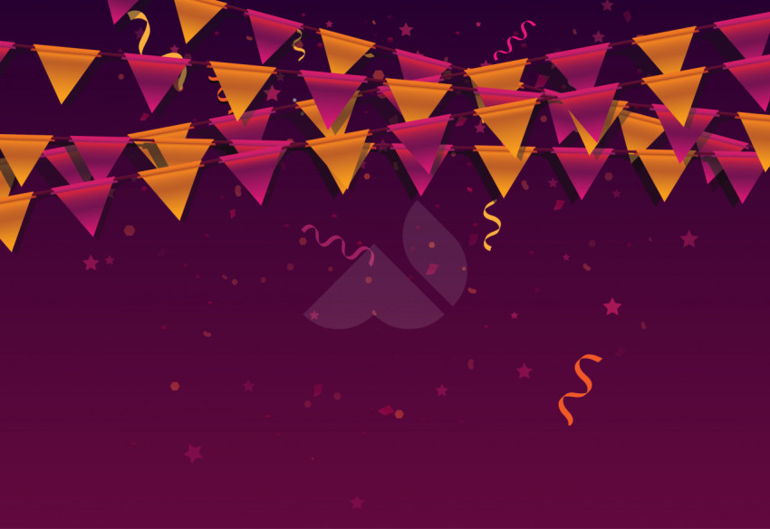 Celegration Background with Chain Flags - Free