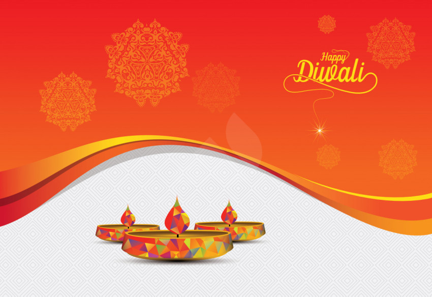 Happy Diwali Festival Greeting Background
