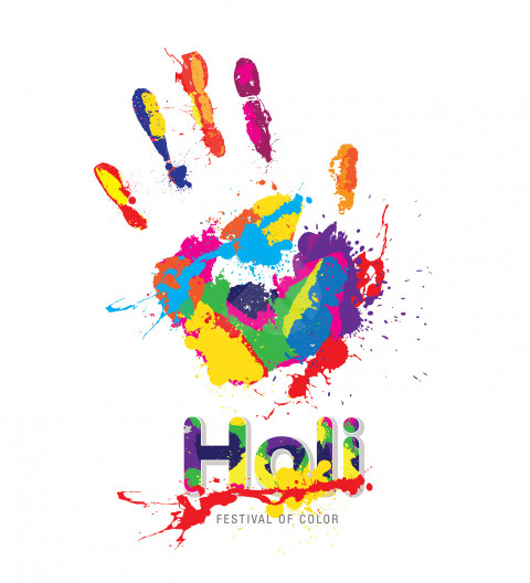 Holi Background Template Design