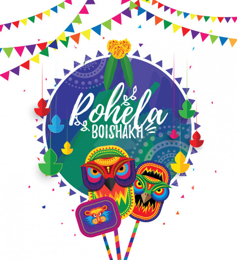Creative Pohila Boishakh Wishes Background Template