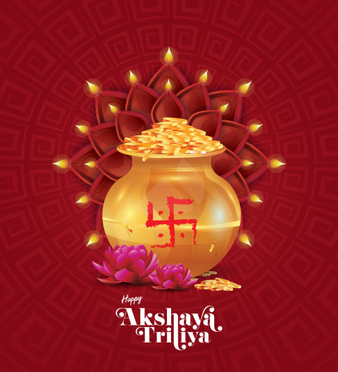 Happy Akshaya Tritiya Background Template