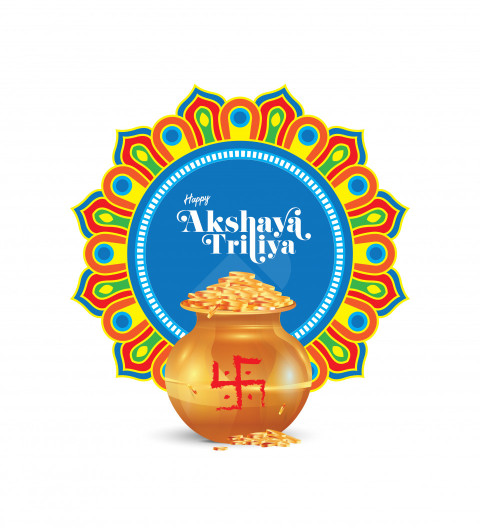 Happy Akshaya Tritiya Greeting Background Design