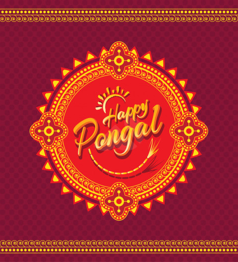 Happy Pongal Wishes Background Template