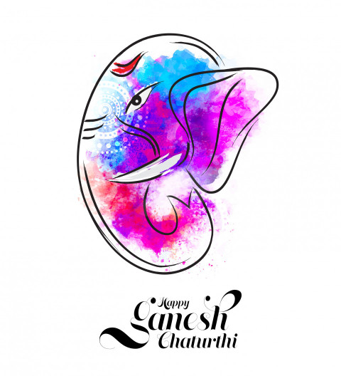 Happy Ganesh Chathurti Greeting Template - Free