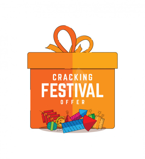 Firecrackers Gift Box Illustration - Free