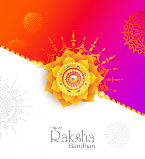 Colorful Raksha Bandhan Greeting Background