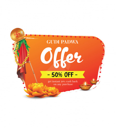 Gudi Padwa Offer Vector Template Design
