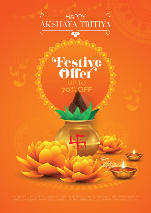 Akshaya Tritiya Offer Poster Design Template