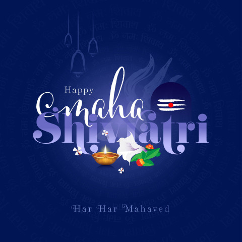 Happy Maha Shivratri Greeting Template