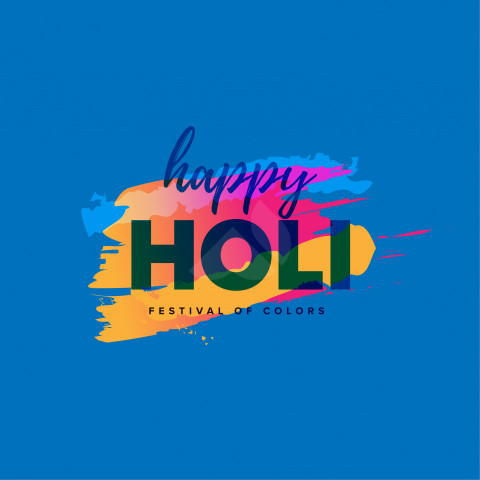 Happy Holi Greeting Background Design - Free