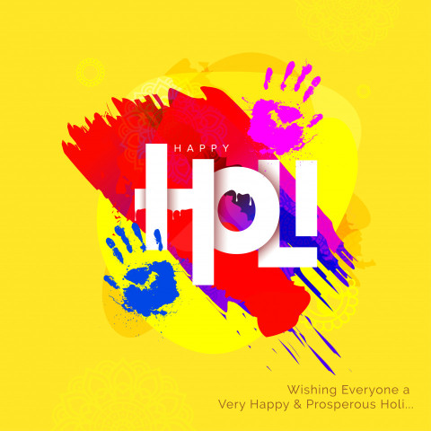 Holi Greeting Background Design