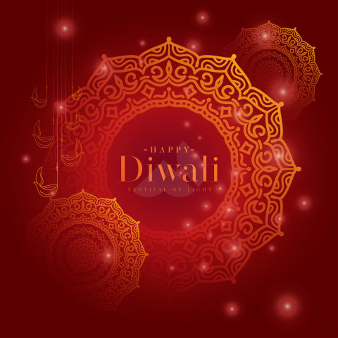 Happy Diwali Festival Greeting Background Design