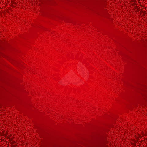 Ethnic Round Ornamental Floral Design Background