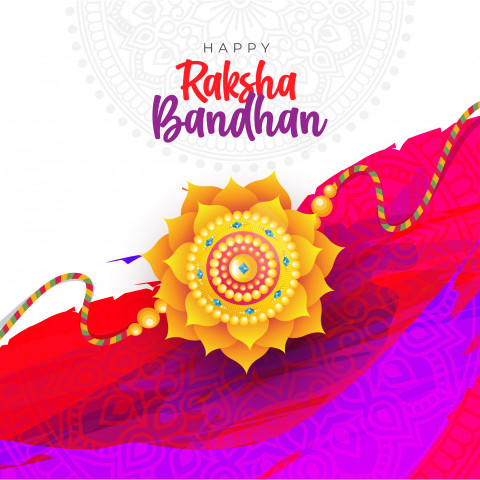 Happy Raksha Bandhan Wishes Background Design