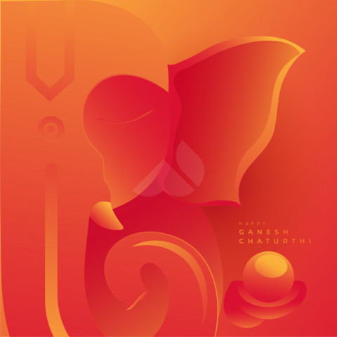 Happy Ganesh Chaturthi Greeting Background