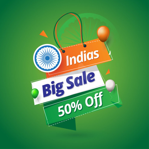 Indian Independence Day Sale Banner Template