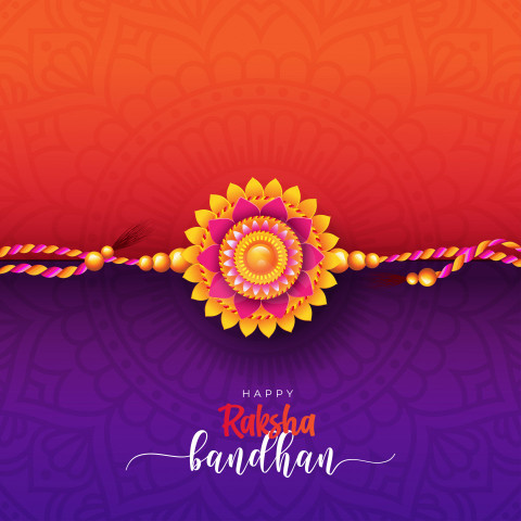 Happy Raksha Bandhan Greeting Background Template